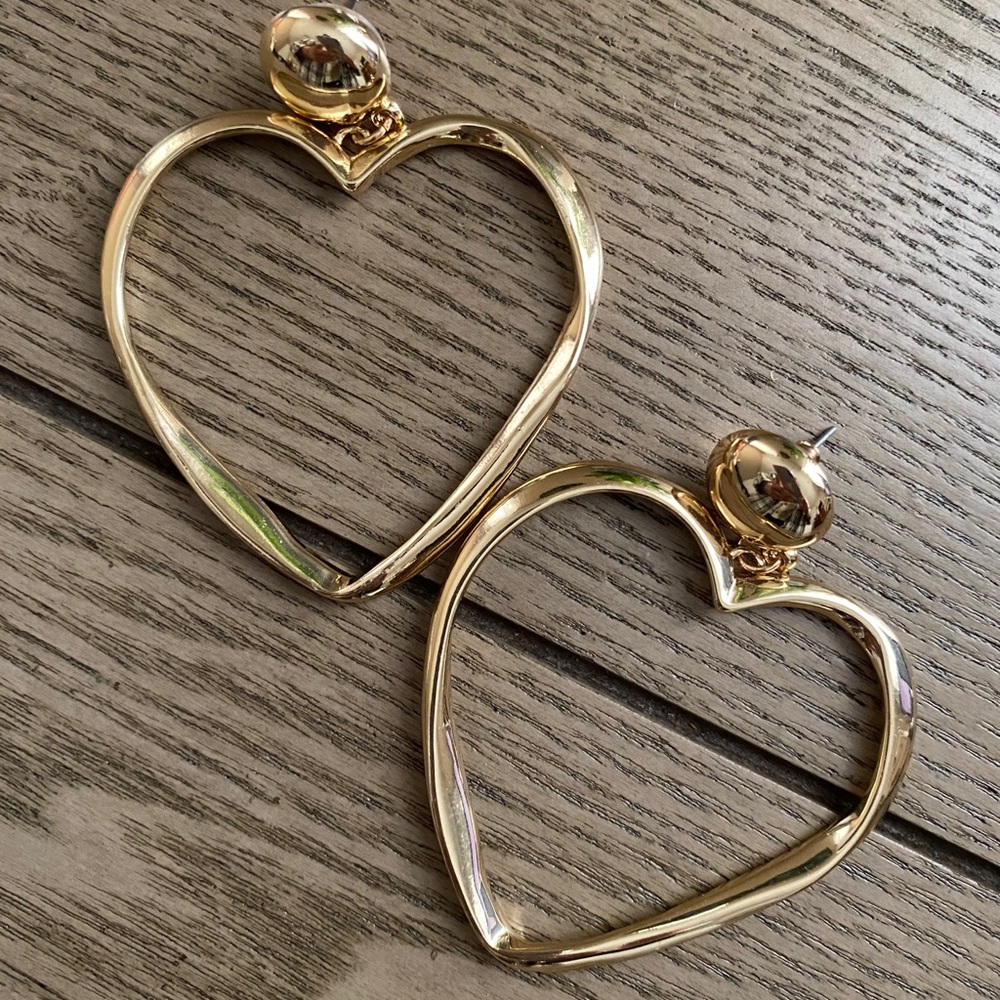 Lilly Pulitzer I heart You Gold Earrings